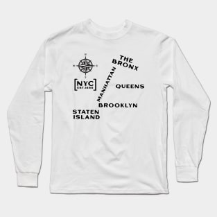 Minimalist NYC (Black) Long Sleeve T-Shirt